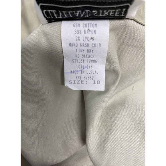 VTG Cleveland Street Beige Collared Button Up Jacket Women’s Size 18 - Picture 7 of 7